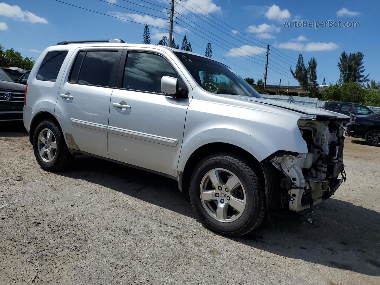 2009 Honda Pilot Ex Silver vin: 5FNYF38499B027299