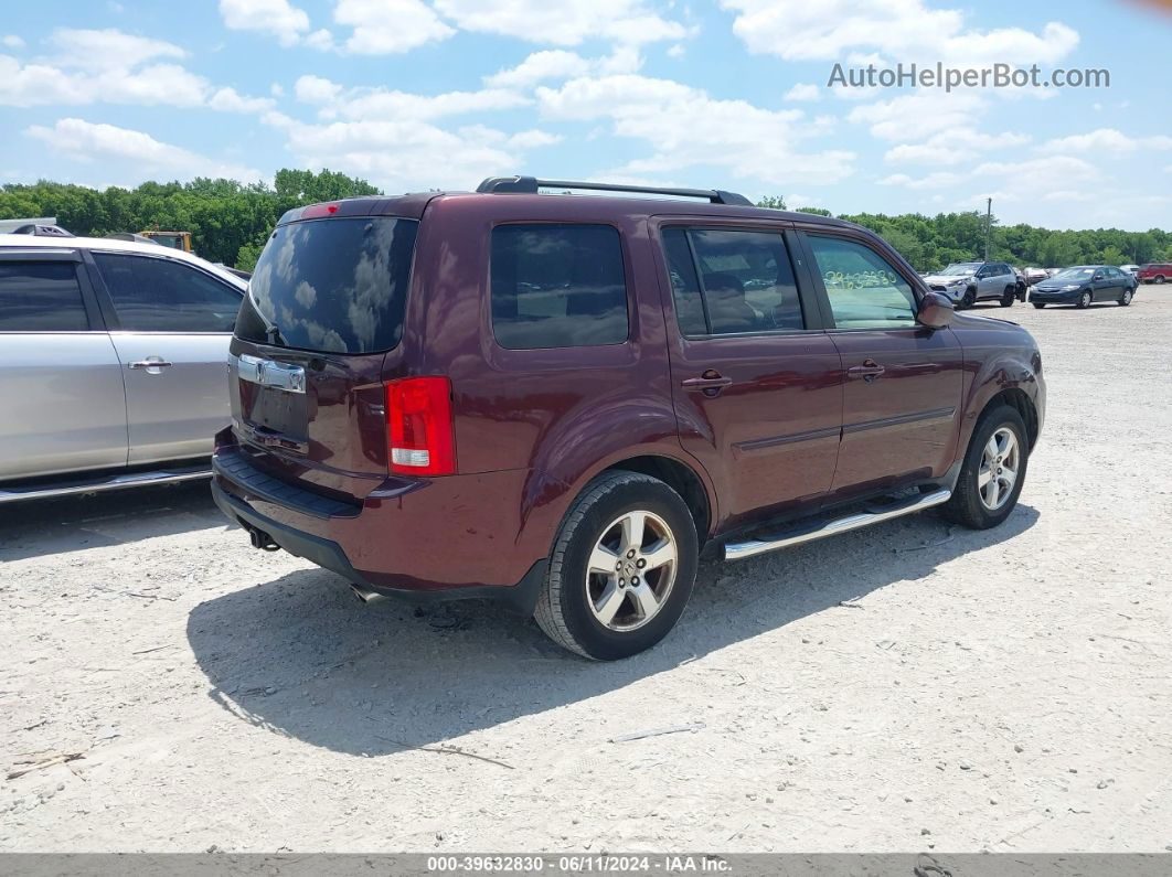 2009 Honda Pilot Ex Burgundy vin: 5FNYF384X9B008924