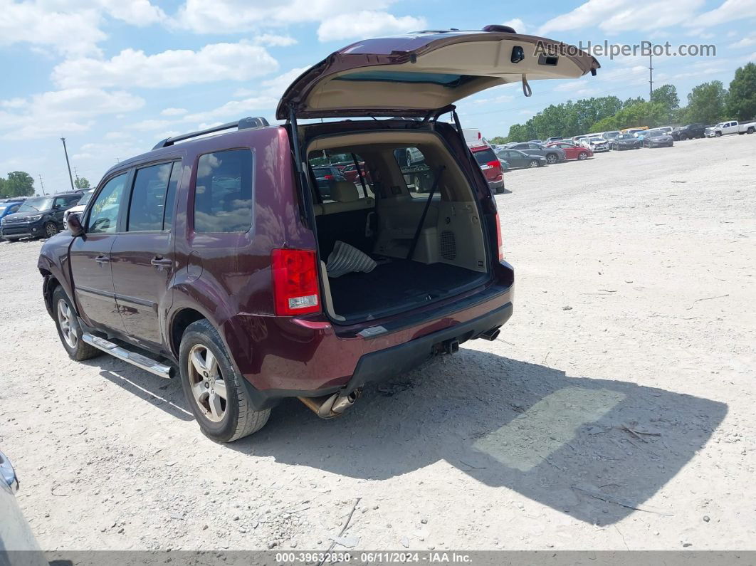 2009 Honda Pilot Ex Burgundy vin: 5FNYF384X9B008924