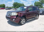 2009 Honda Pilot Ex Burgundy vin: 5FNYF384X9B008924