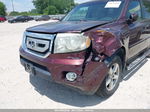 2009 Honda Pilot Ex Burgundy vin: 5FNYF384X9B008924