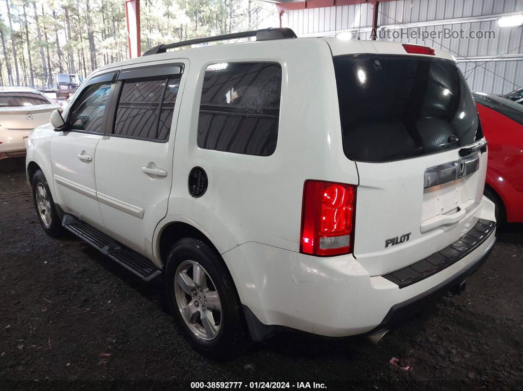 2009 Honda Pilot Ex-l White vin: 5FNYF38509B010349