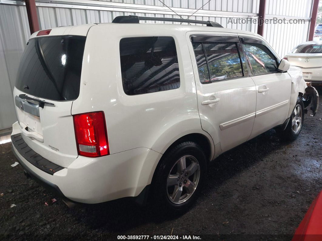 2009 Honda Pilot Ex-l White vin: 5FNYF38509B010349