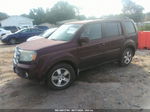 2009 Honda Pilot Ex-l Burgundy vin: 5FNYF38509B023943