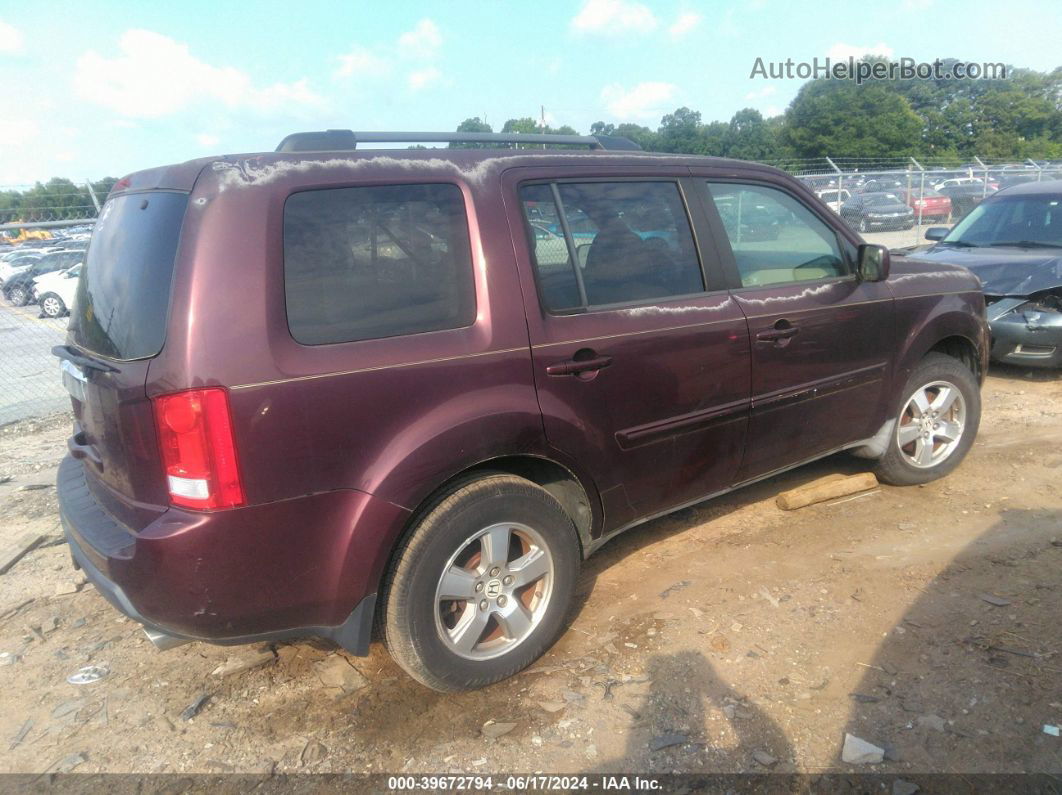 2009 Honda Pilot Ex-l Burgundy vin: 5FNYF38509B023943