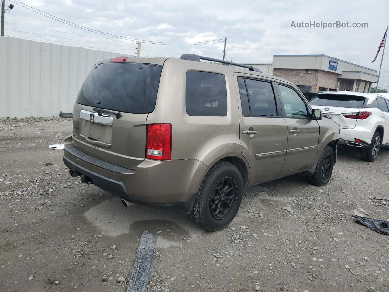 2009 Honda Pilot Exl Beige vin: 5FNYF38519B016614