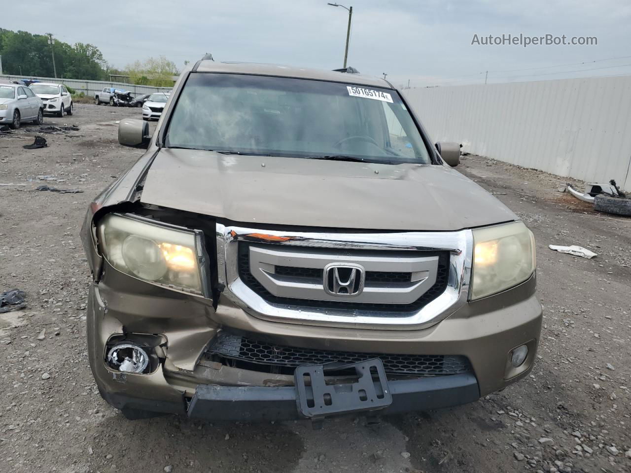 2009 Honda Pilot Exl Beige vin: 5FNYF38519B016614