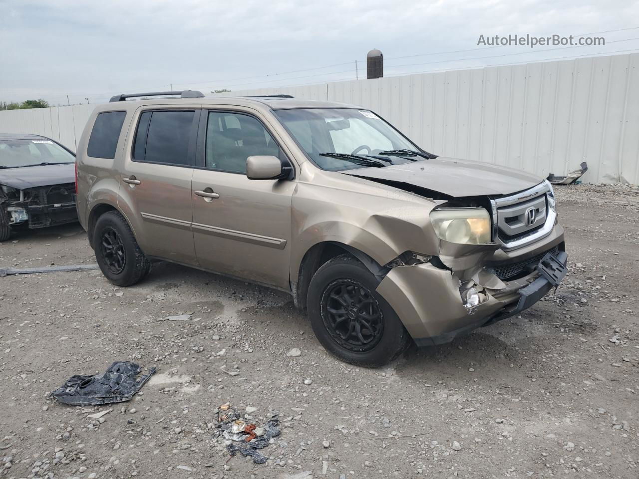 2009 Honda Pilot Exl Beige vin: 5FNYF38519B016614