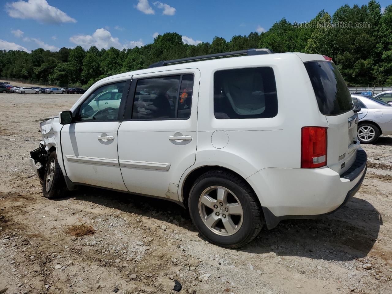 2009 Honda Pilot Exl White vin: 5FNYF38519B023529