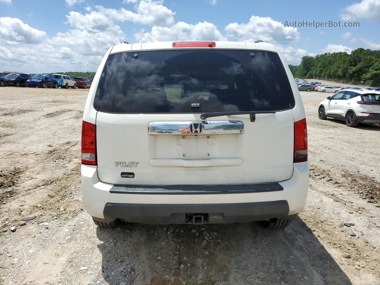 2009 Honda Pilot Exl White vin: 5FNYF38519B023529