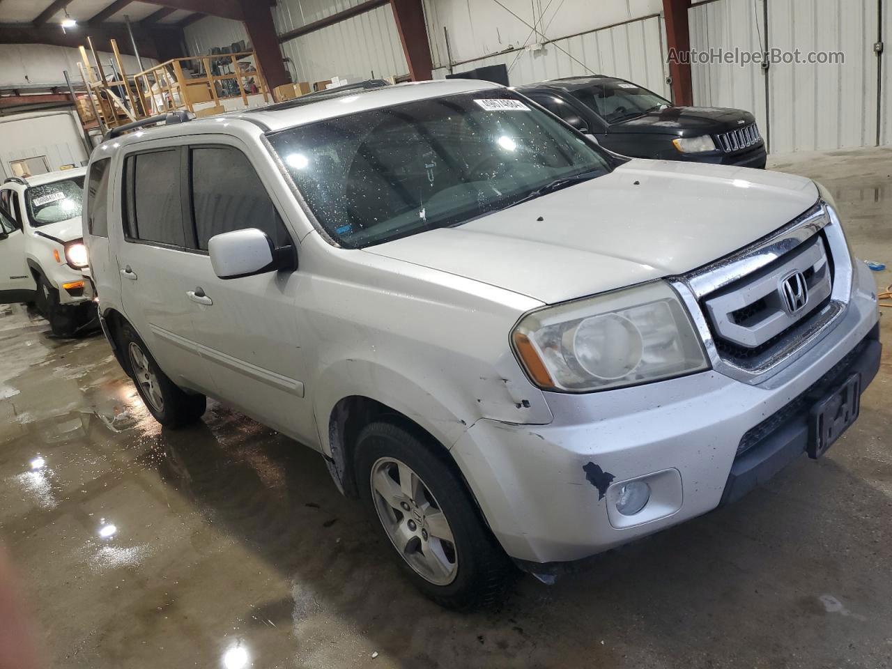 2009 Honda Pilot Exl Silver vin: 5FNYF38529B004584