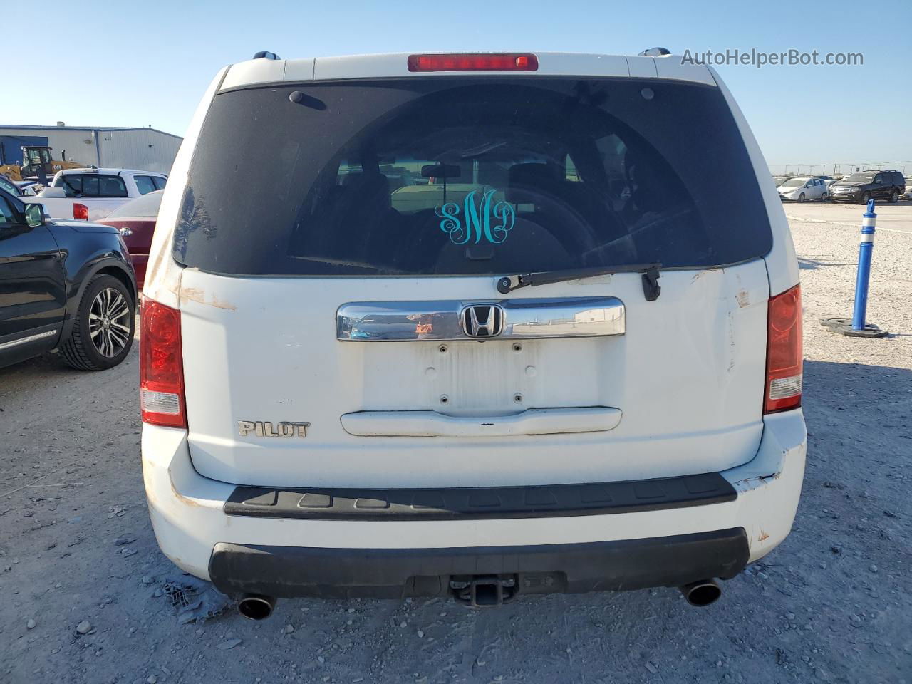 2009 Honda Pilot Exl White vin: 5FNYF38529B018274