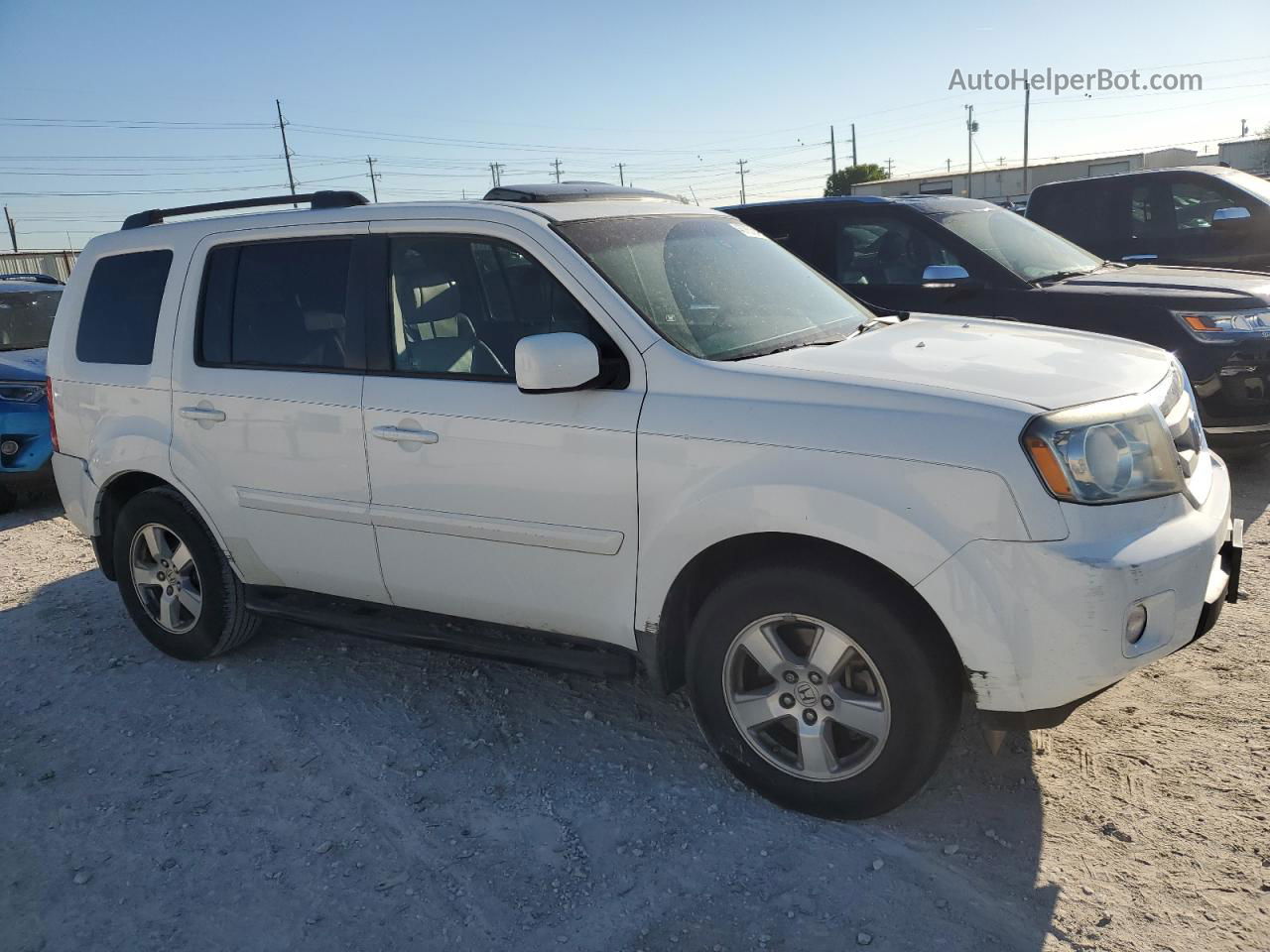 2009 Honda Pilot Exl White vin: 5FNYF38529B018274