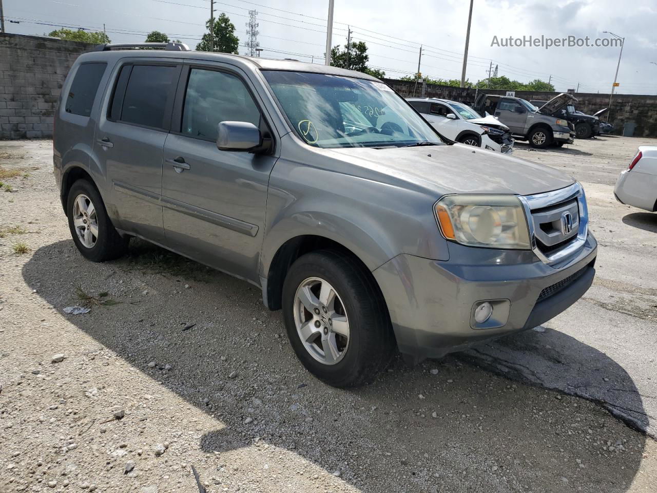 2009 Honda Pilot Exl Silver vin: 5FNYF38549B008958