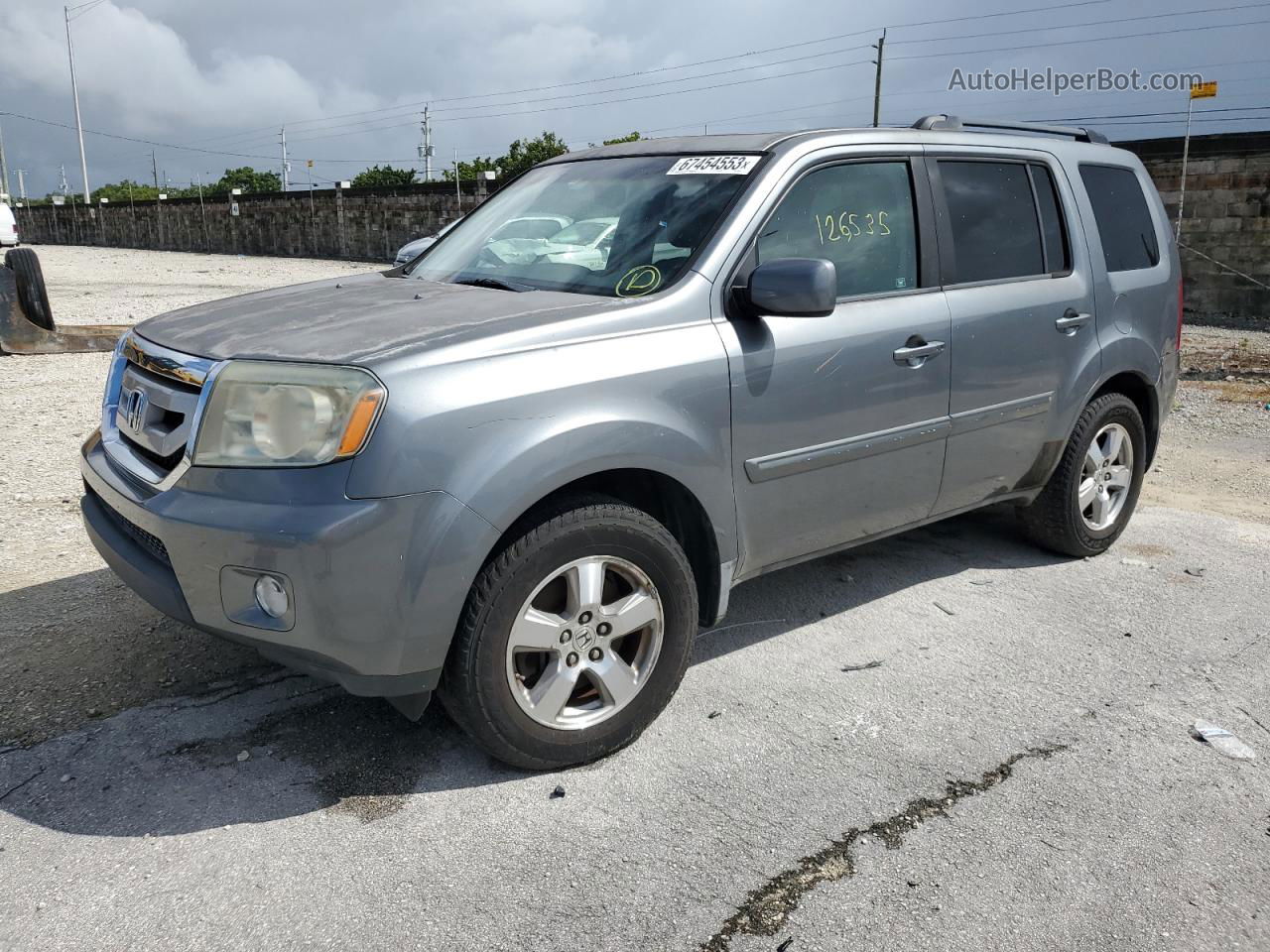 2009 Honda Pilot Exl Silver vin: 5FNYF38549B008958