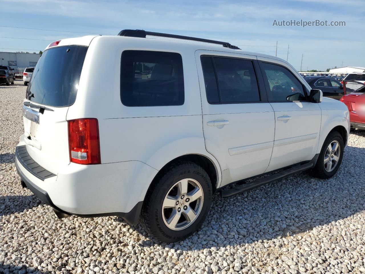 2009 Honda Pilot Exl White vin: 5FNYF38549B012914