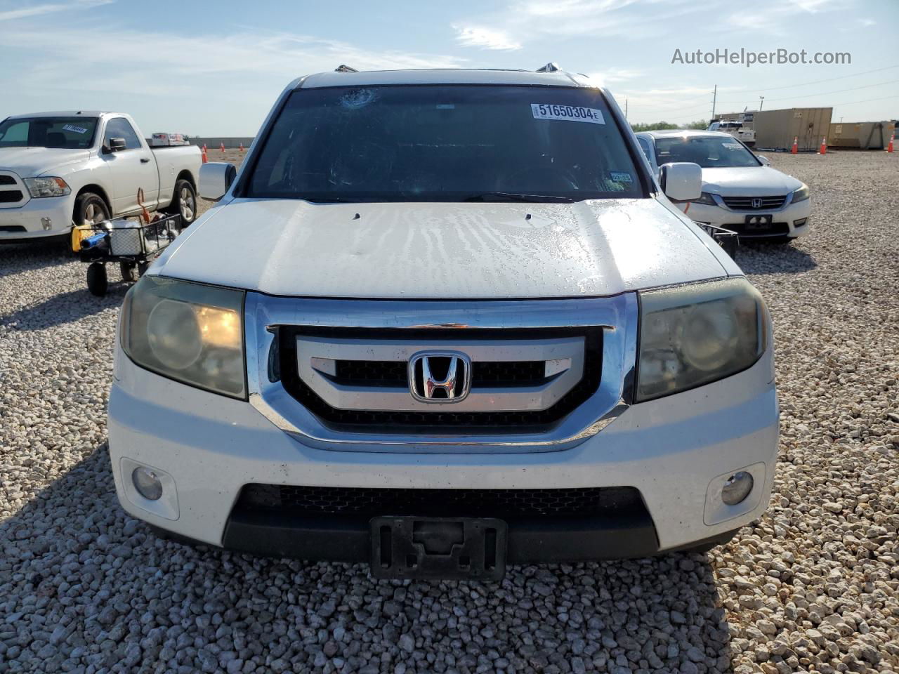 2009 Honda Pilot Exl White vin: 5FNYF38549B012914