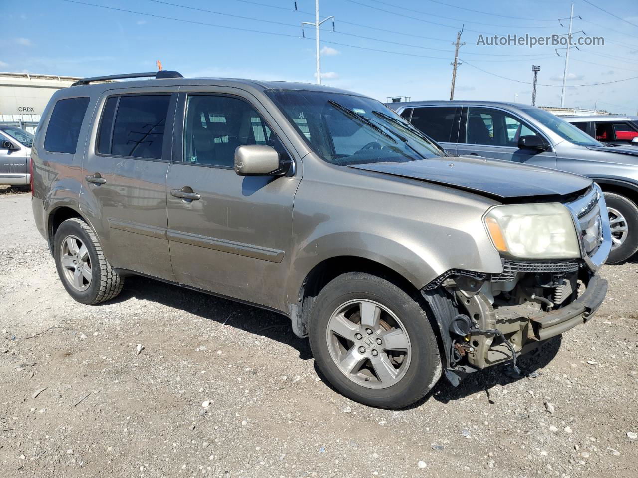 2009 Honda Pilot Exl Золотой vin: 5FNYF38549B023282