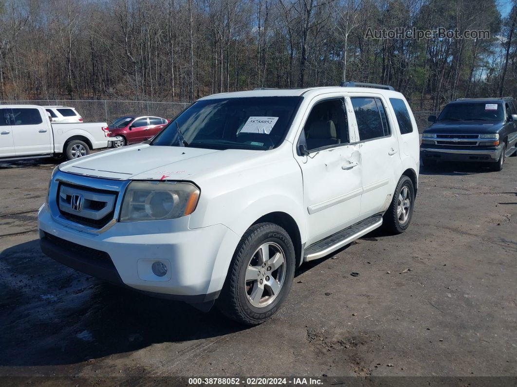 2009 Honda Pilot Ex-l White vin: 5FNYF38559B025431