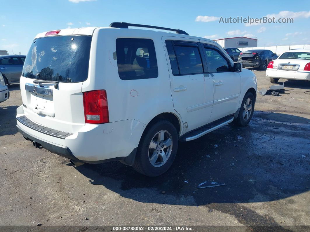 2009 Honda Pilot Ex-l White vin: 5FNYF38559B025431