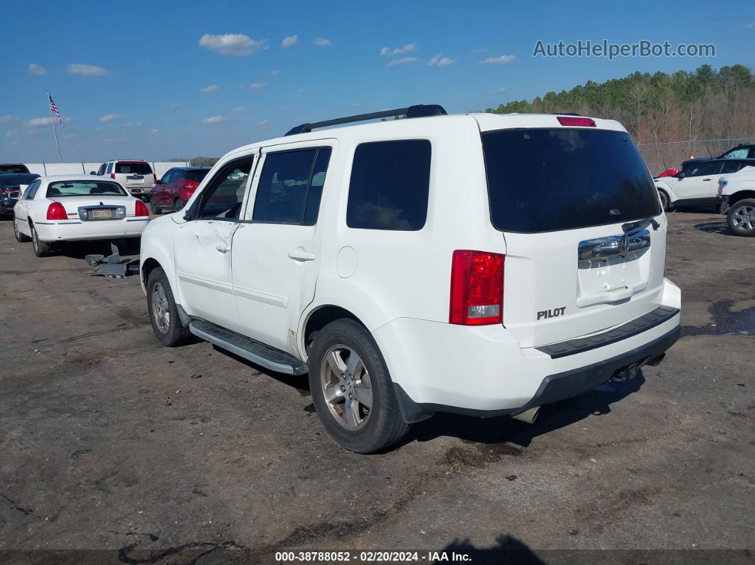 2009 Honda Pilot Ex-l White vin: 5FNYF38559B025431