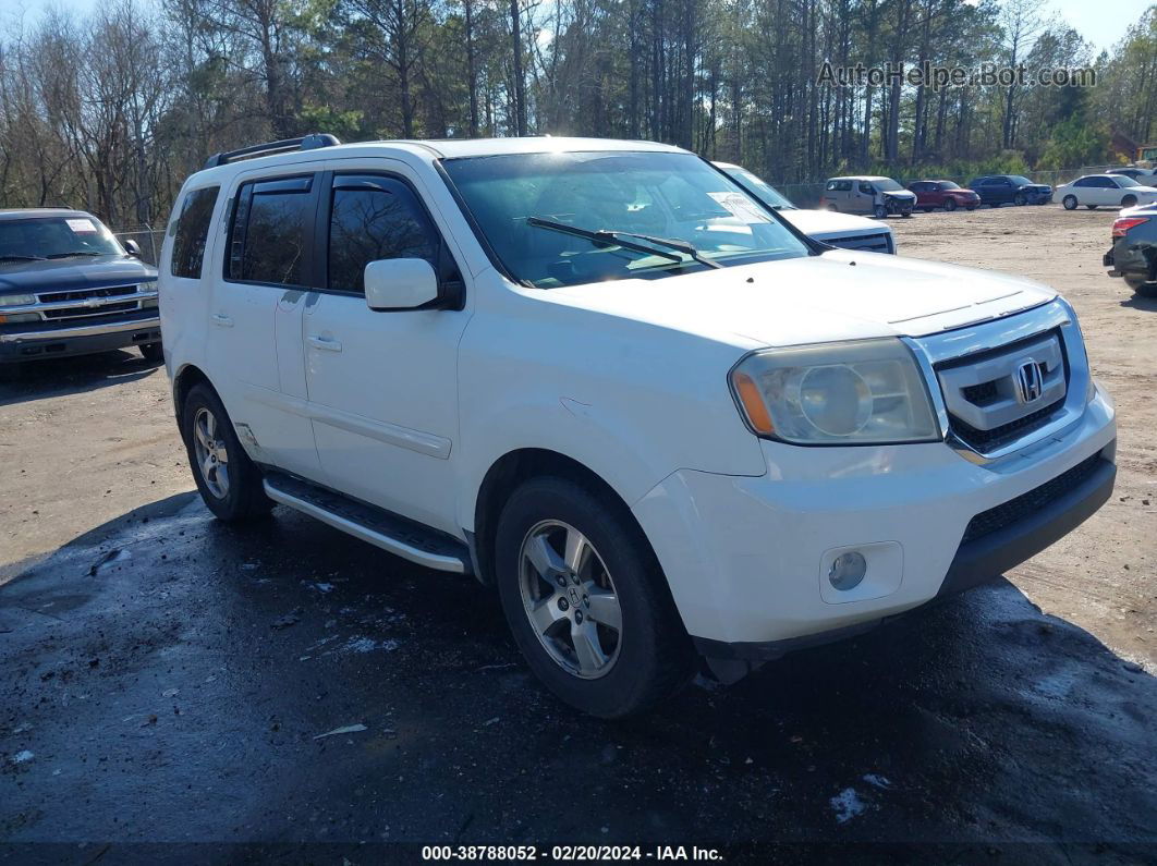 2009 Honda Pilot Ex-l White vin: 5FNYF38559B025431