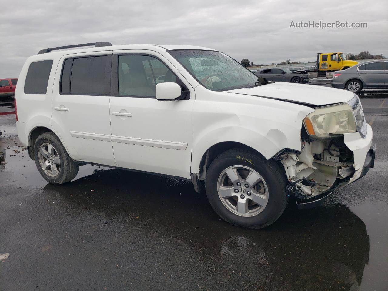 2009 Honda Pilot Exl Белый vin: 5FNYF38569B026443