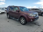 2009 Honda Pilot Exl Burgundy vin: 5FNYF38579B011577