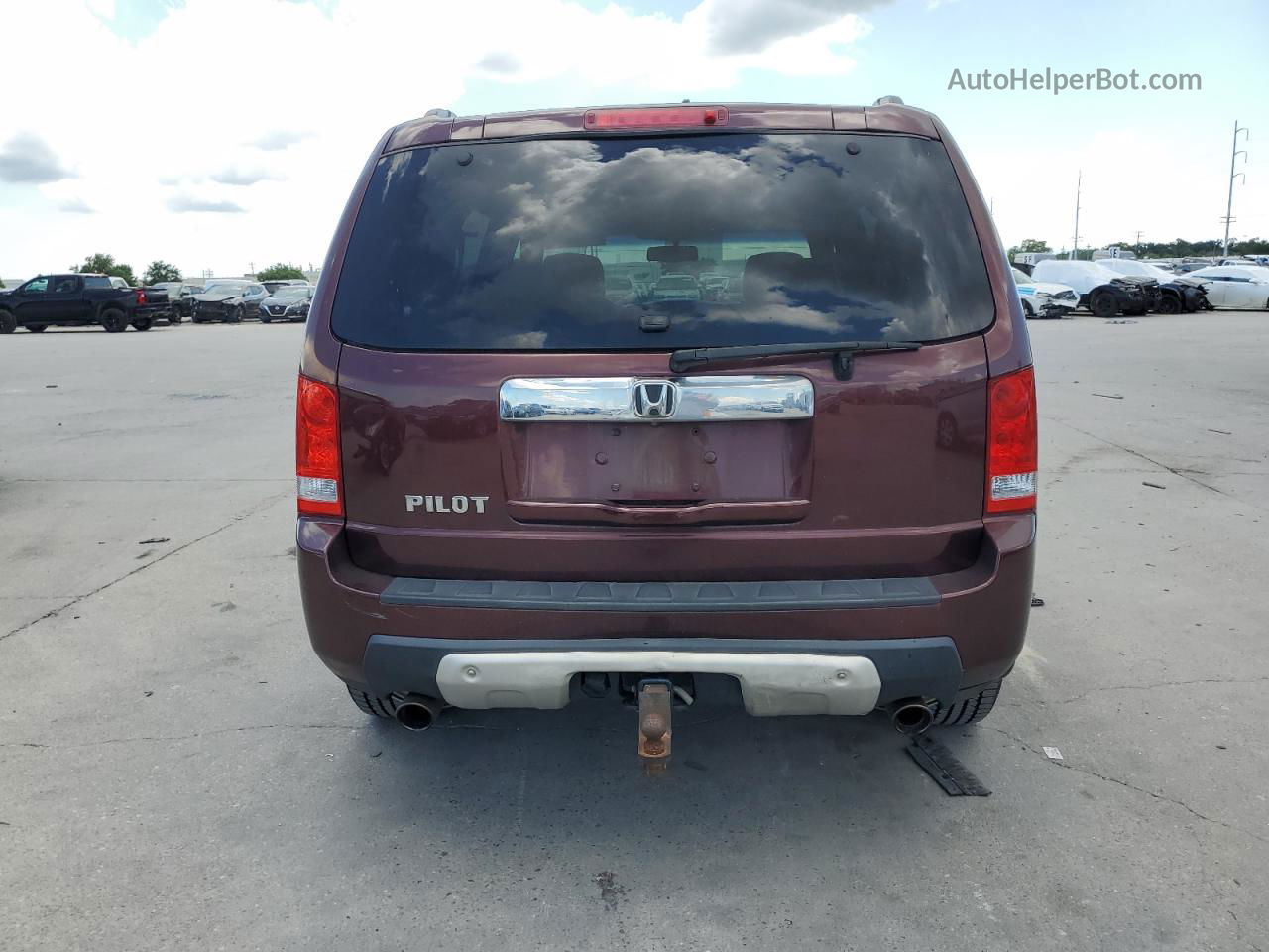 2009 Honda Pilot Exl Бордовый vin: 5FNYF38579B011577