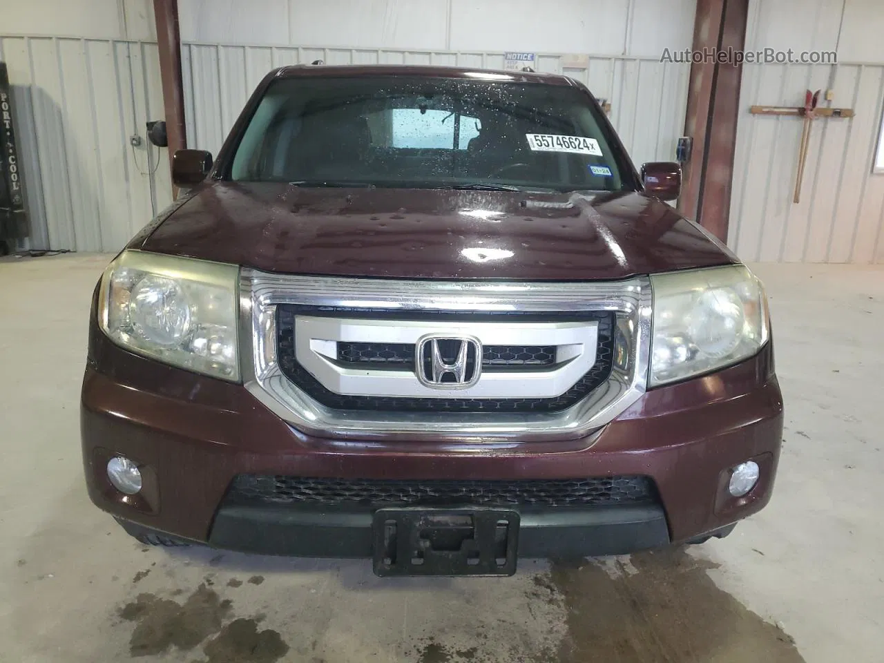 2009 Honda Pilot Exl Maroon vin: 5FNYF38589B009773