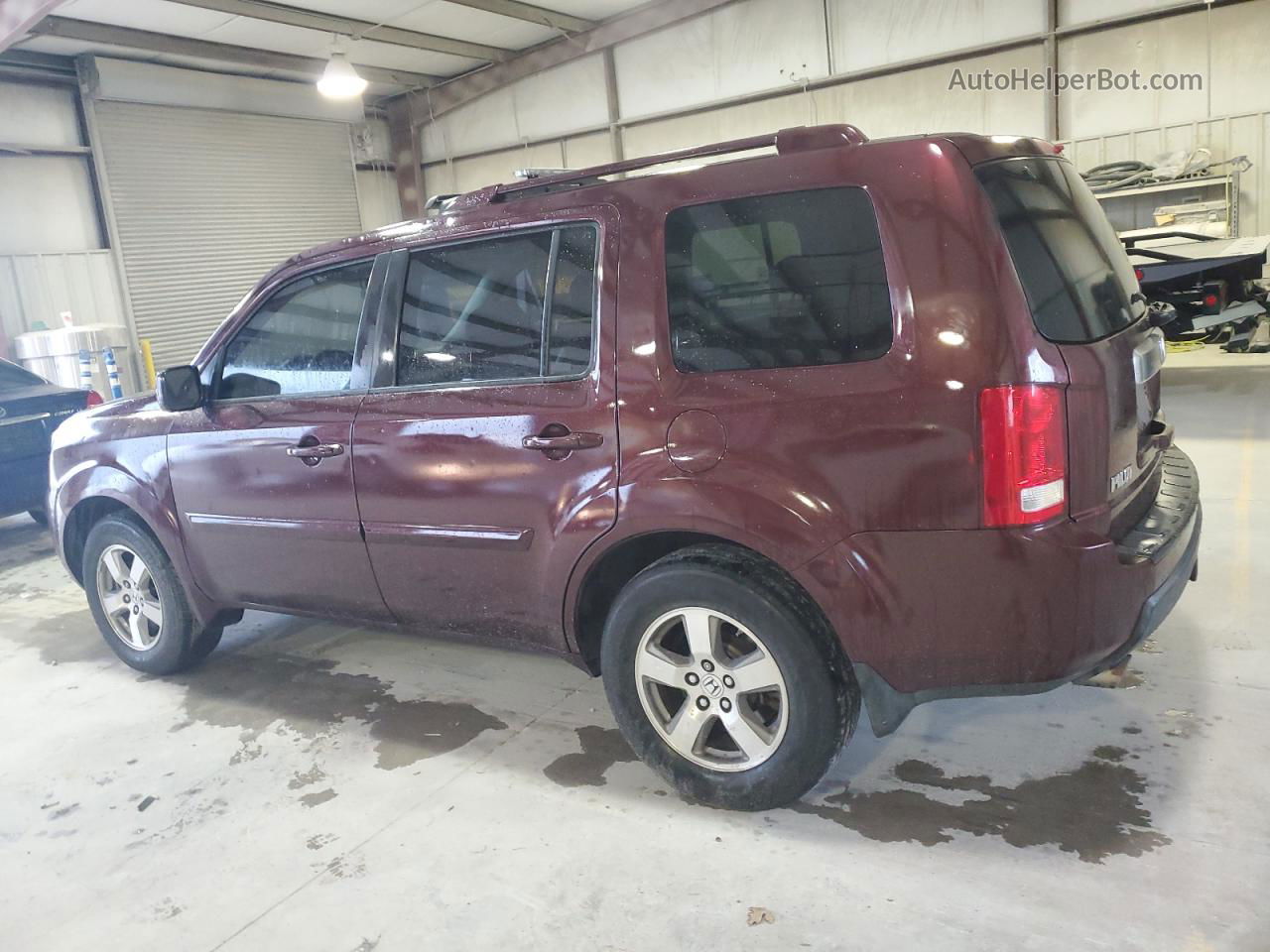 2009 Honda Pilot Exl Maroon vin: 5FNYF38589B009773