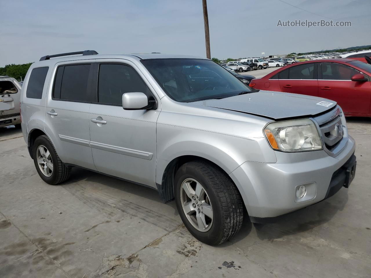 2009 Honda Pilot Exl Silver vin: 5FNYF38599B007952