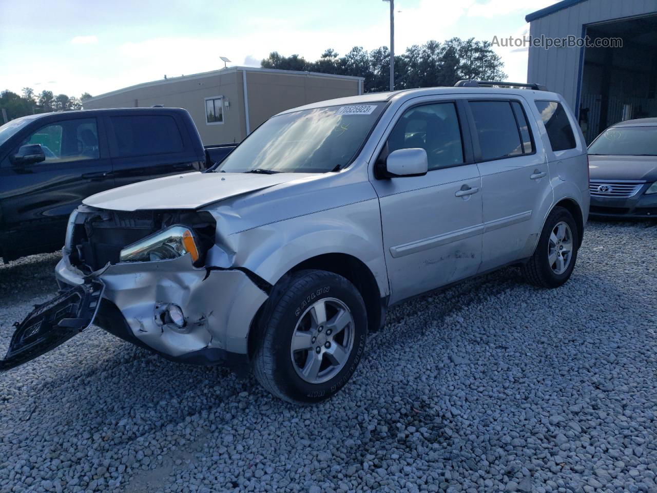 2009 Honda Pilot Exl Silver vin: 5FNYF385X9B018636