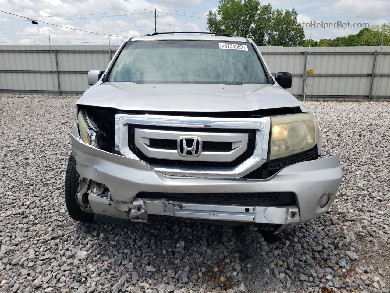 2009 Honda Pilot Exl Silver vin: 5FNYF38609B014409