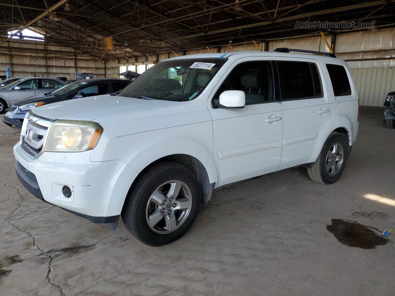 2009 Honda Pilot Exl White vin: 5FNYF38619B010577