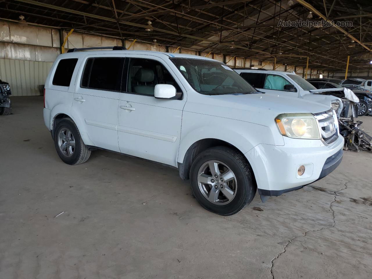 2009 Honda Pilot Exl White vin: 5FNYF38619B010577