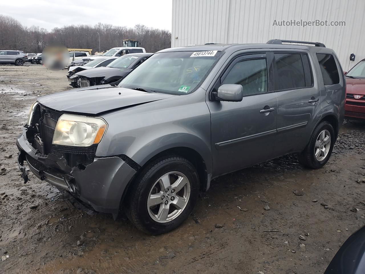 2009 Honda Pilot Exl Gray vin: 5FNYF38629B014394