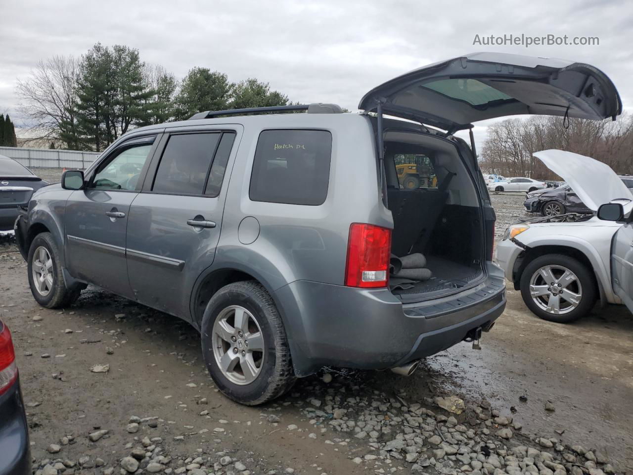 2009 Honda Pilot Exl Gray vin: 5FNYF38629B014394