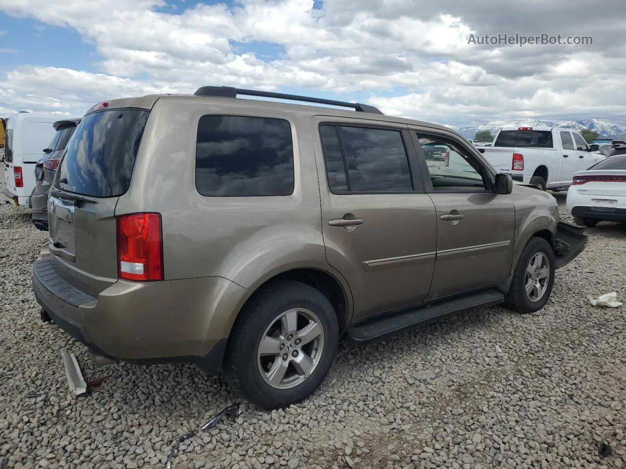 2009 Honda Pilot Exl Beige vin: 5FNYF38629B017554