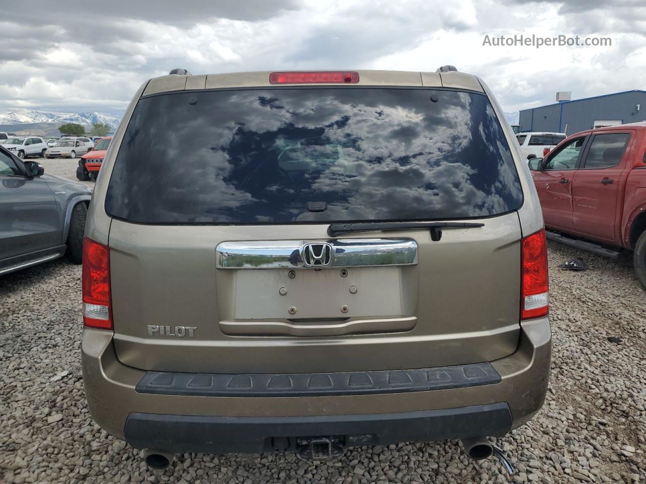 2009 Honda Pilot Exl Beige vin: 5FNYF38629B017554