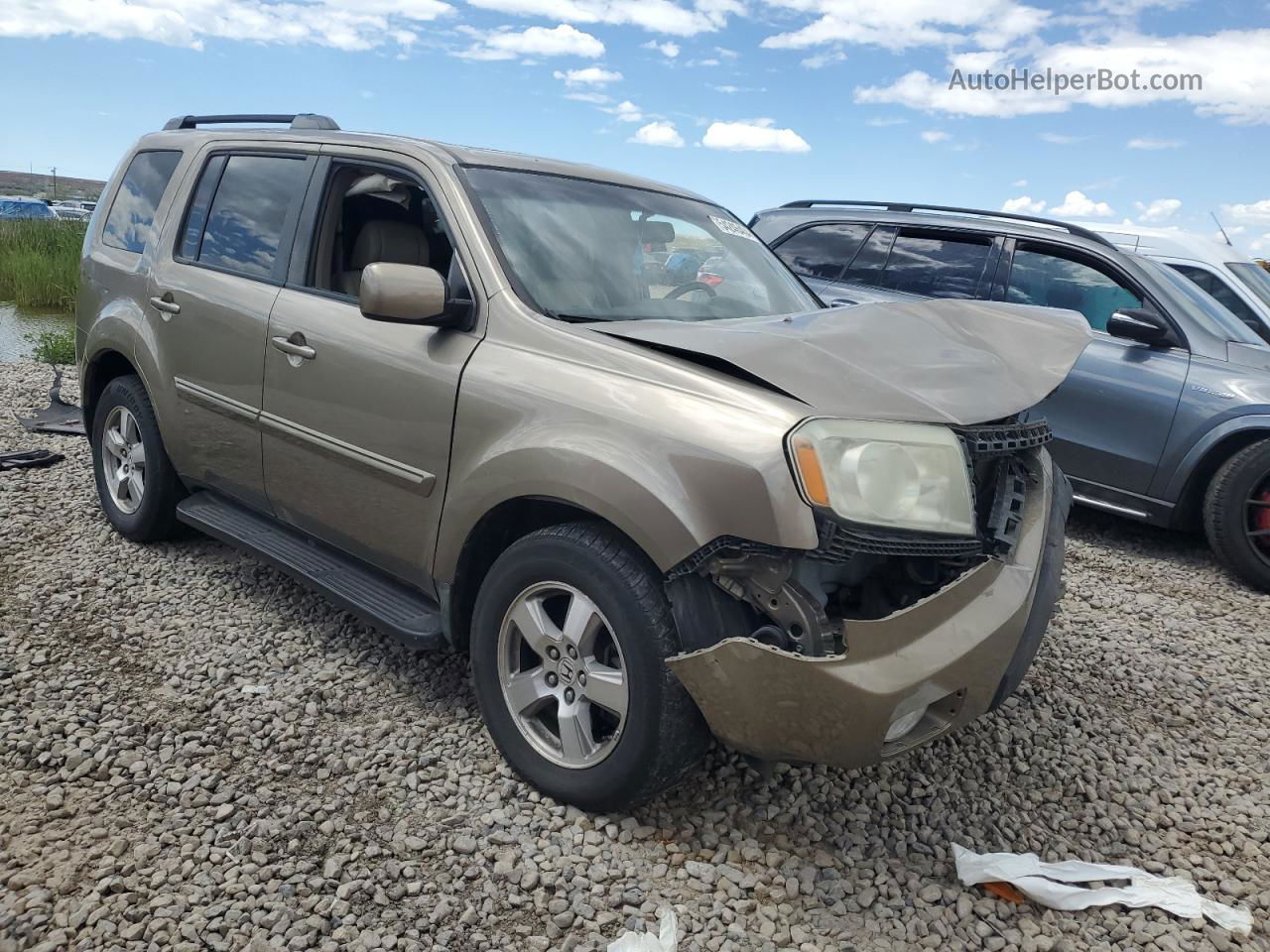 2009 Honda Pilot Exl Beige vin: 5FNYF38629B017554