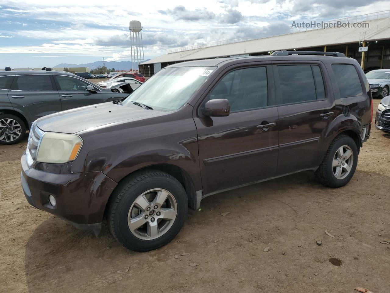 2009 Honda Pilot Exl Burgundy vin: 5FNYF38629B020292