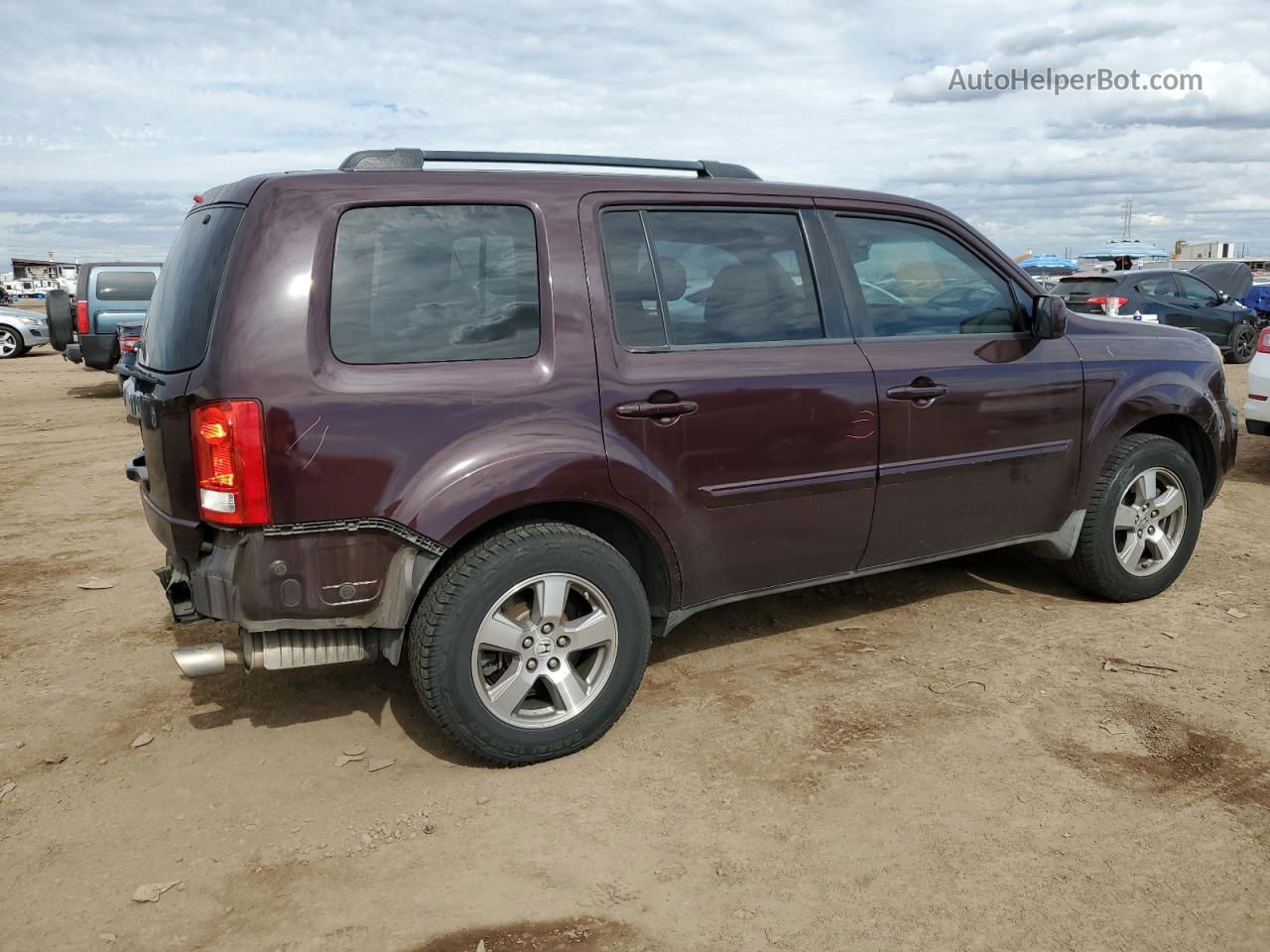 2009 Honda Pilot Exl Burgundy vin: 5FNYF38629B020292