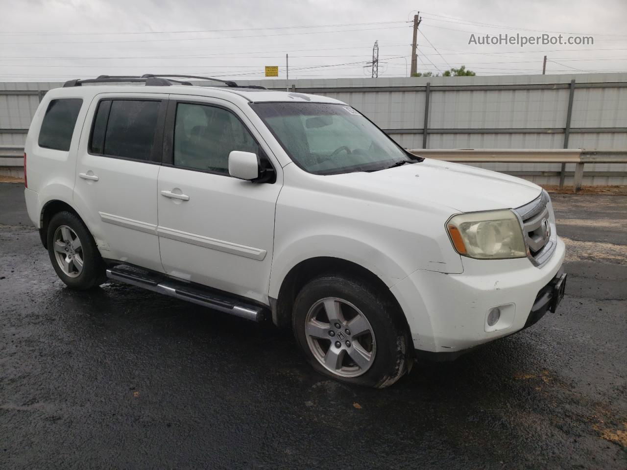 2009 Honda Pilot Exl White vin: 5FNYF38629B025170