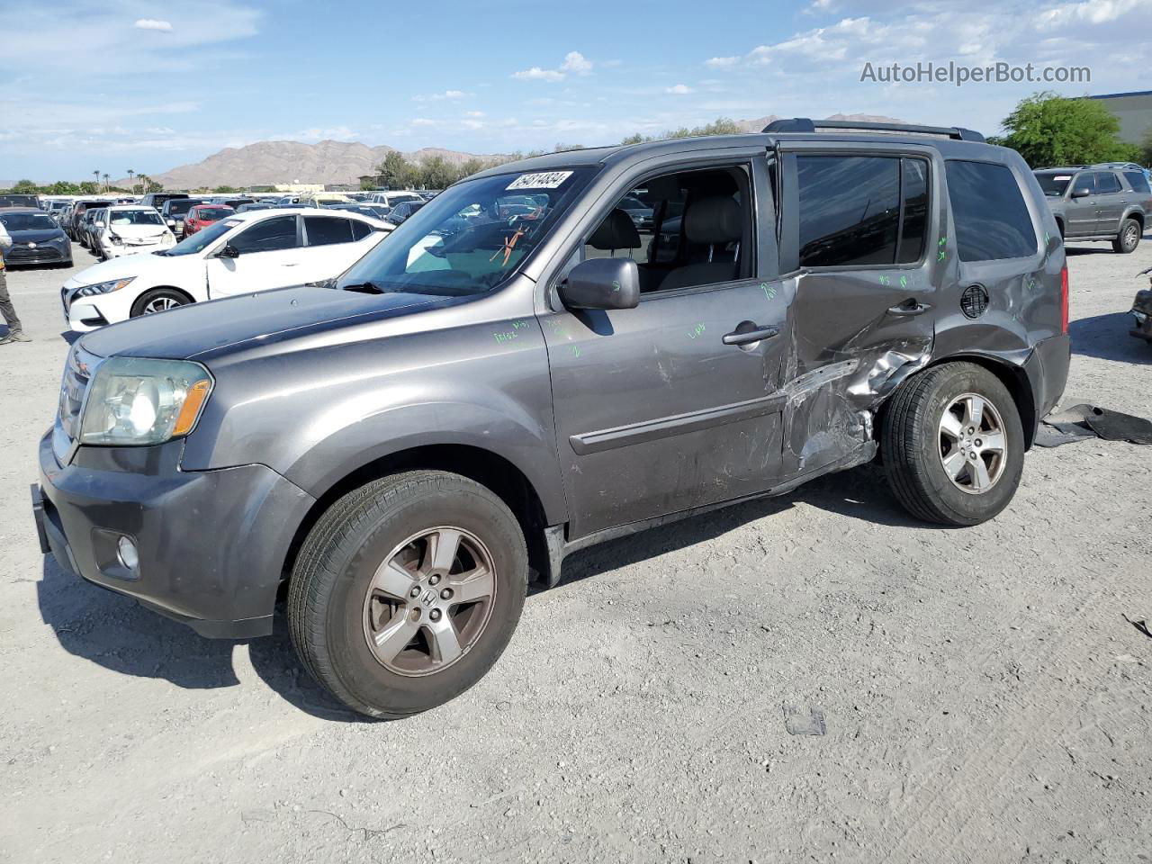 2009 Honda Pilot Exl Gray vin: 5FNYF38639B003419