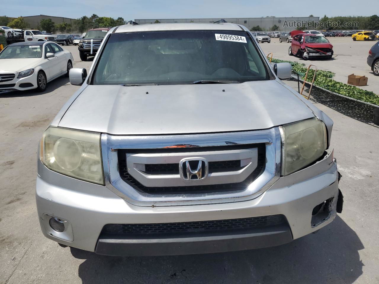 2009 Honda Pilot Exl Silver vin: 5FNYF38649B023646