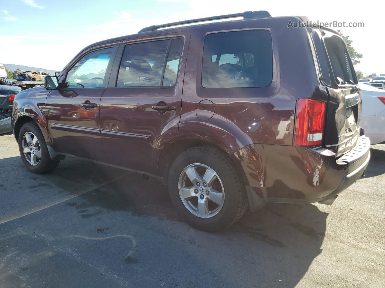 2009 Honda Pilot Exl Purple vin: 5FNYF38679B006484