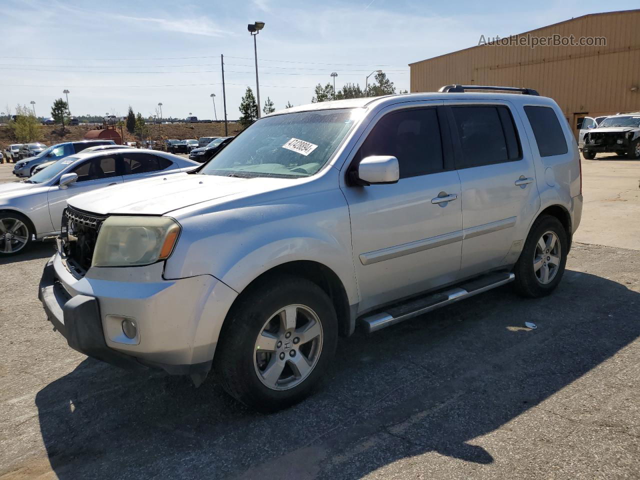 2009 Honda Pilot Exl Silver vin: 5FNYF38679B014410