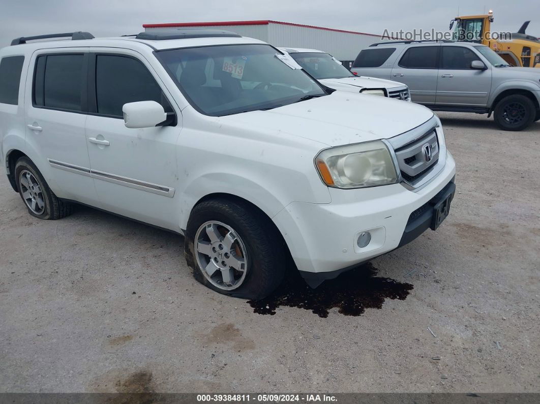 2009 Honda Pilot Touring White vin: 5FNYF38819B017465