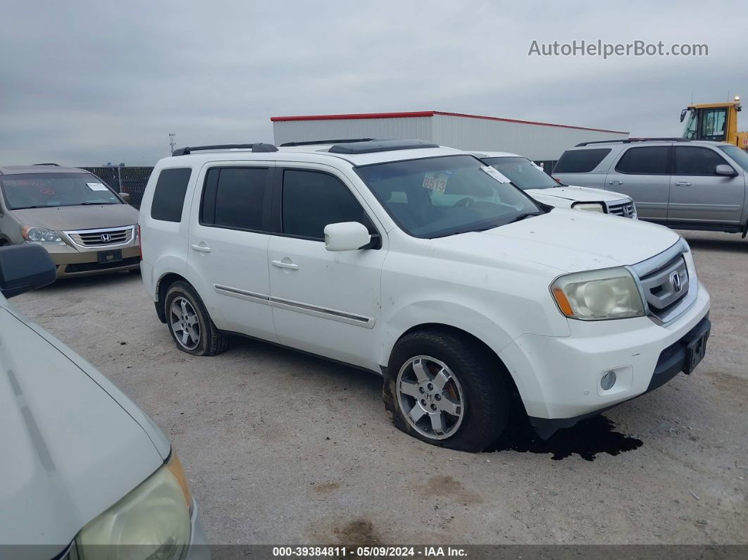 2009 Honda Pilot Touring White vin: 5FNYF38819B017465